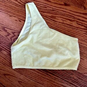 ZARA yellow one shoulder top size small